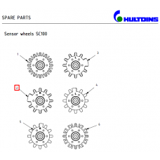HU 0690177 juostos eigos žvaigždutė, Hultdins, Sensor wheel 12 right assy.